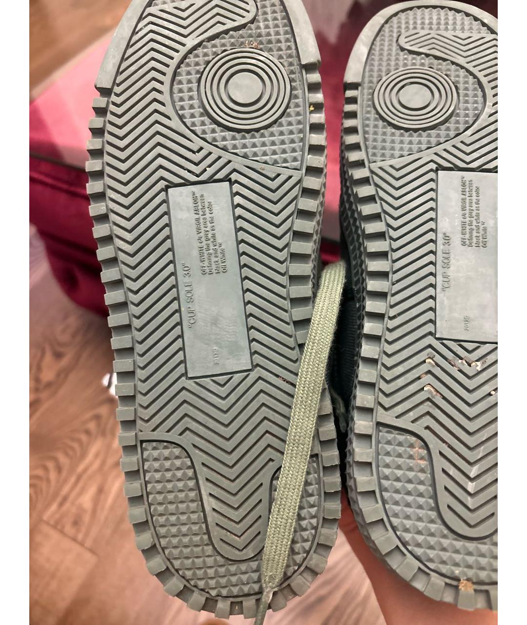 OFF-WHITE Хаки кеды, фото 5