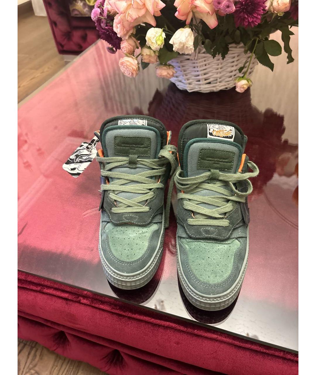 OFF-WHITE Хаки кеды, фото 2