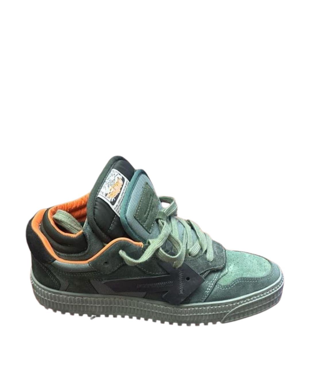 OFF-WHITE Хаки кеды, фото 1