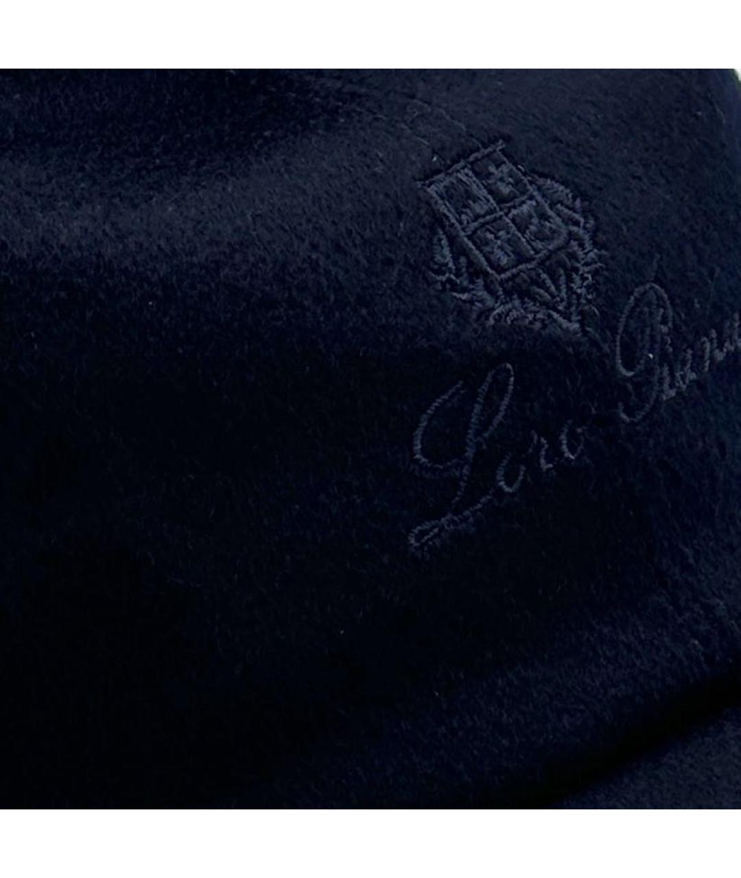 LORO PIANA Темно-синяя кашемировая кепка/бейсболка, фото 4