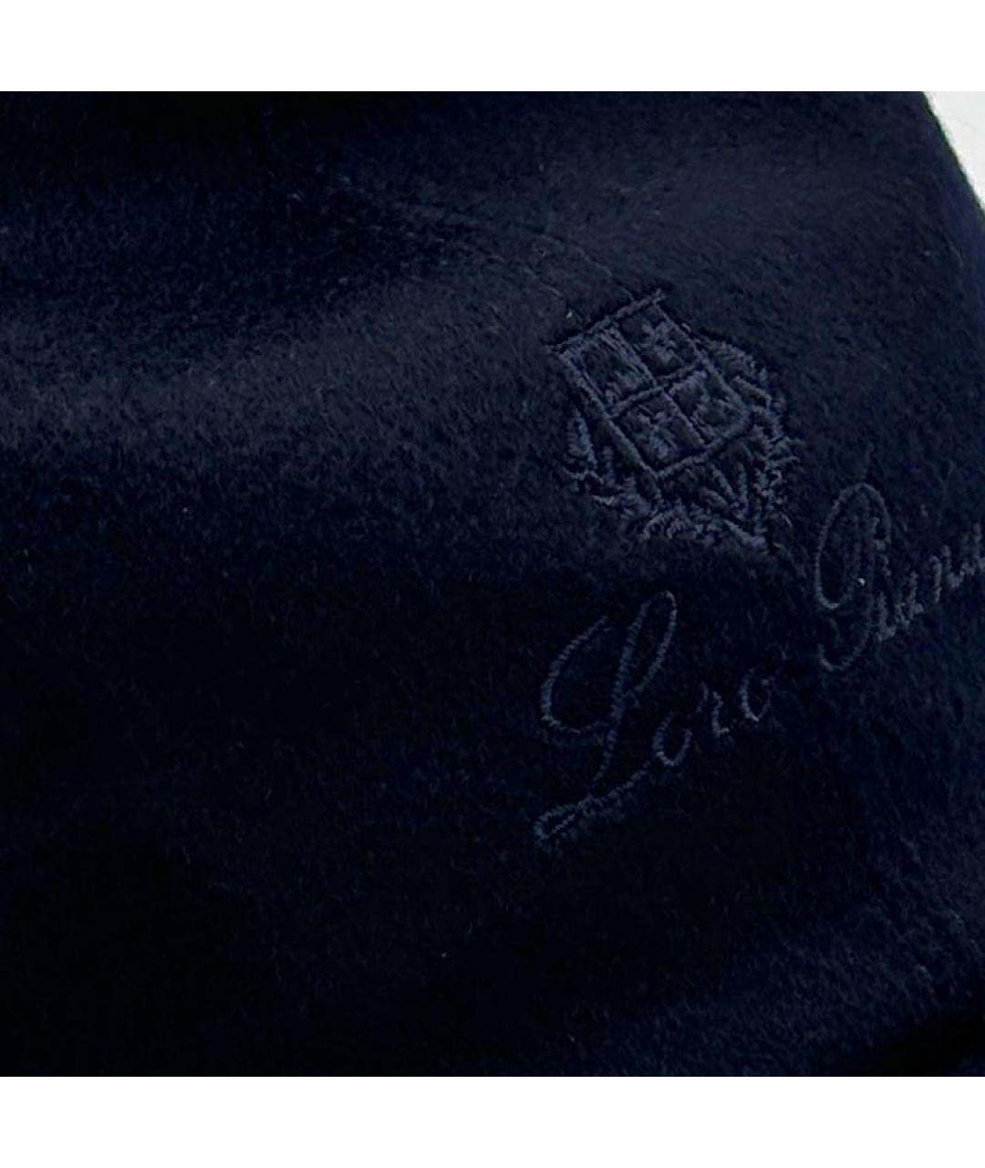 LORO PIANA Темно-синяя кашемировая кепка/бейсболка, фото 4