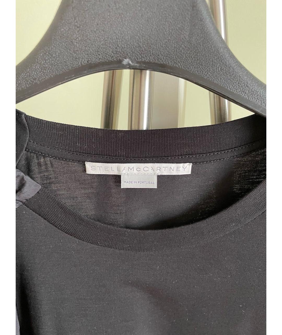 STELLA MCCARTNEY Черная хлопковая футболка, фото 2