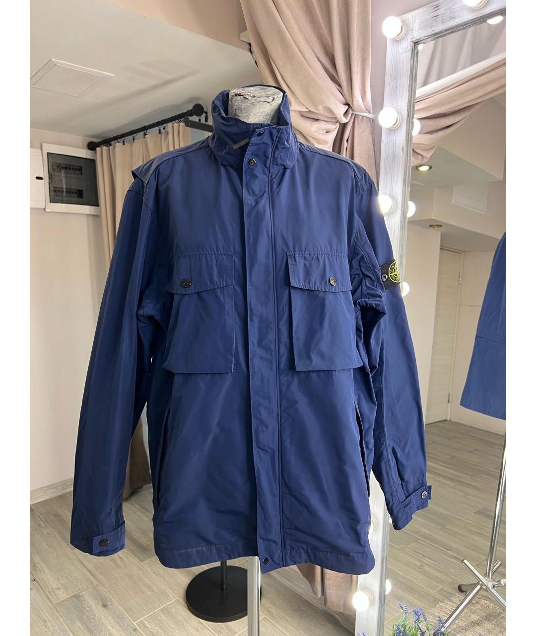 STONE ISLAND Синяя полиамидовая куртка, фото 2