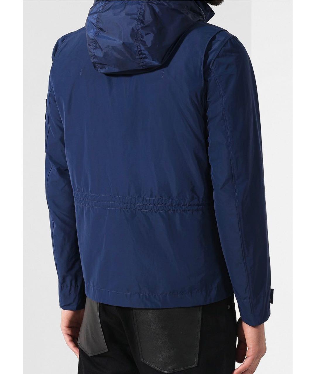 STONE ISLAND Синяя полиамидовая куртка, фото 8