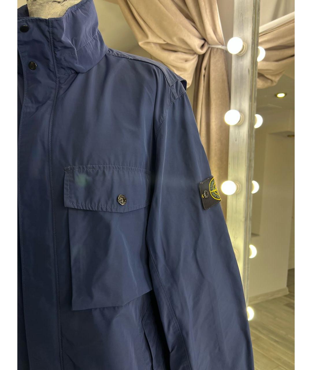 STONE ISLAND Синяя полиамидовая куртка, фото 3
