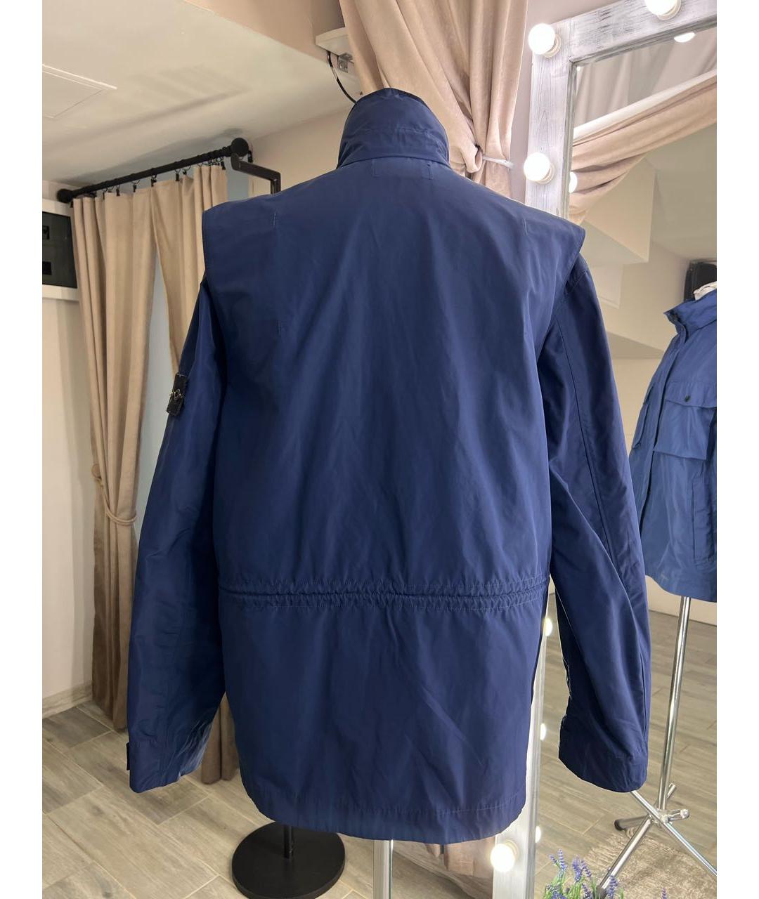 STONE ISLAND Синяя полиамидовая куртка, фото 4