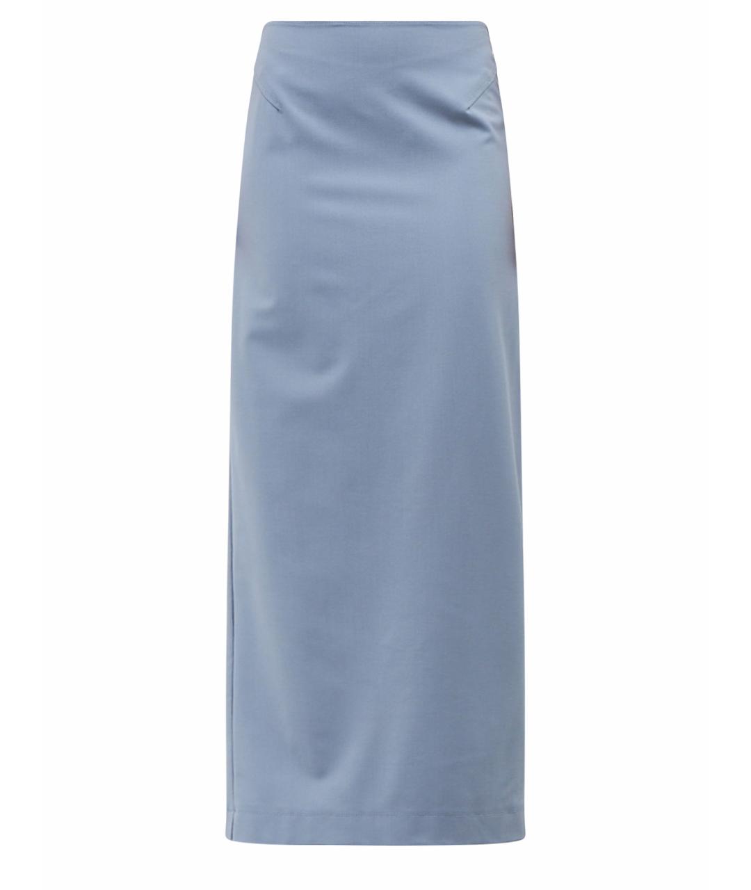 JACQUEMUS Голубая хлопковая юбка макси, фото 1