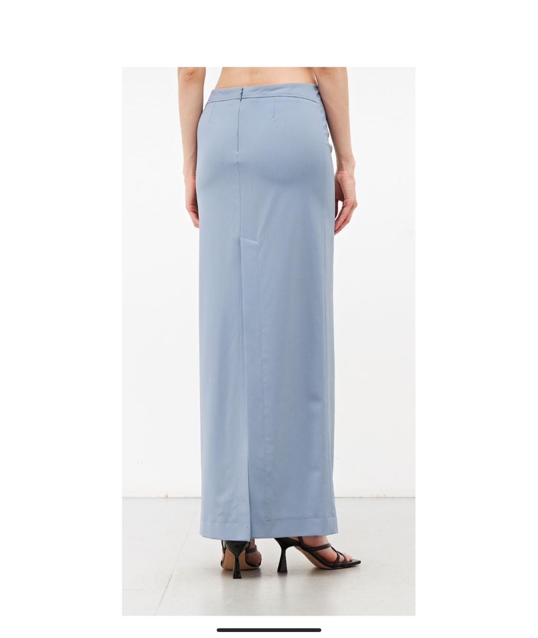 JACQUEMUS Голубая хлопковая юбка макси, фото 2