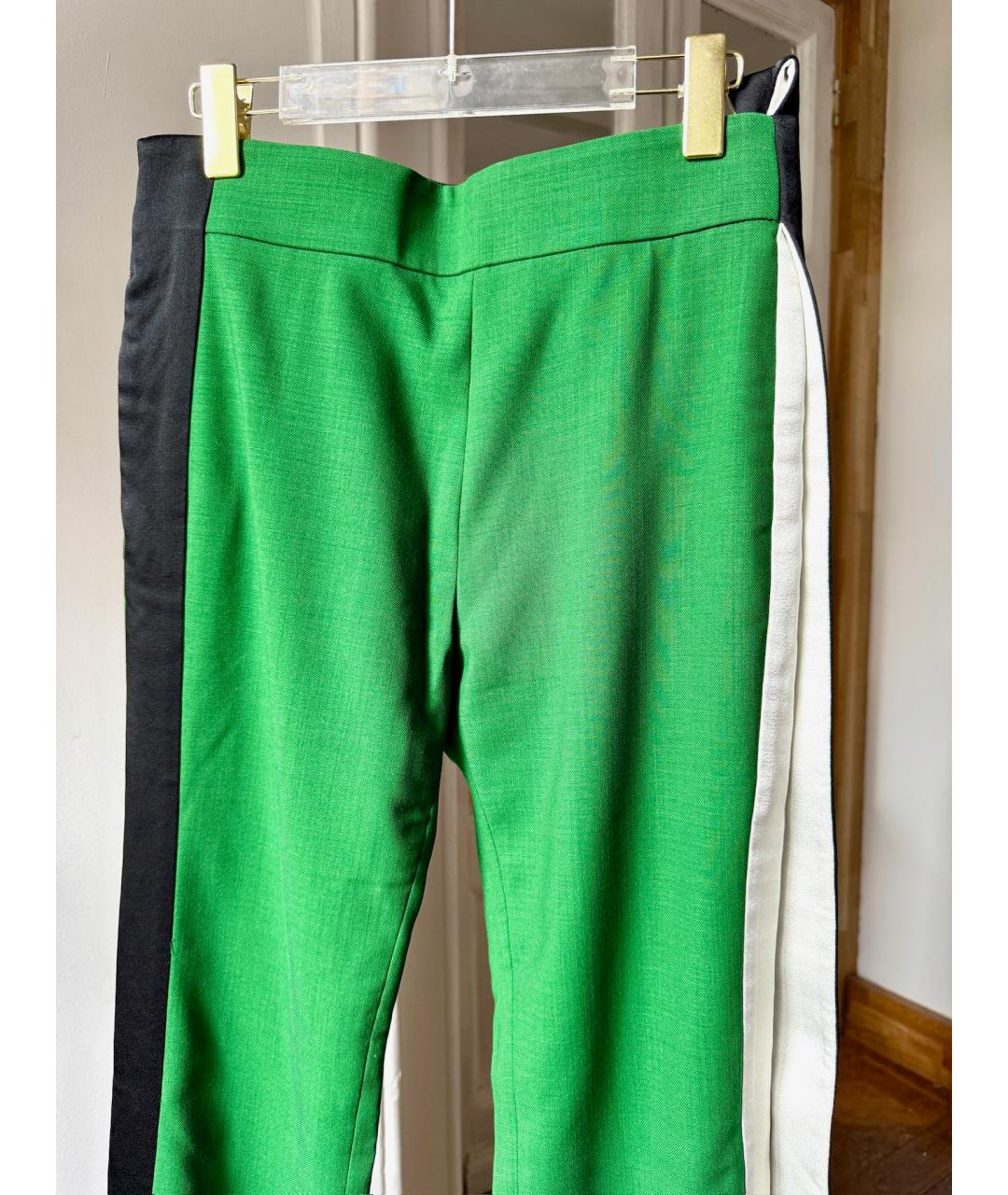 HAIDER ACKERMANN Зеленые прямые брюки, фото 3