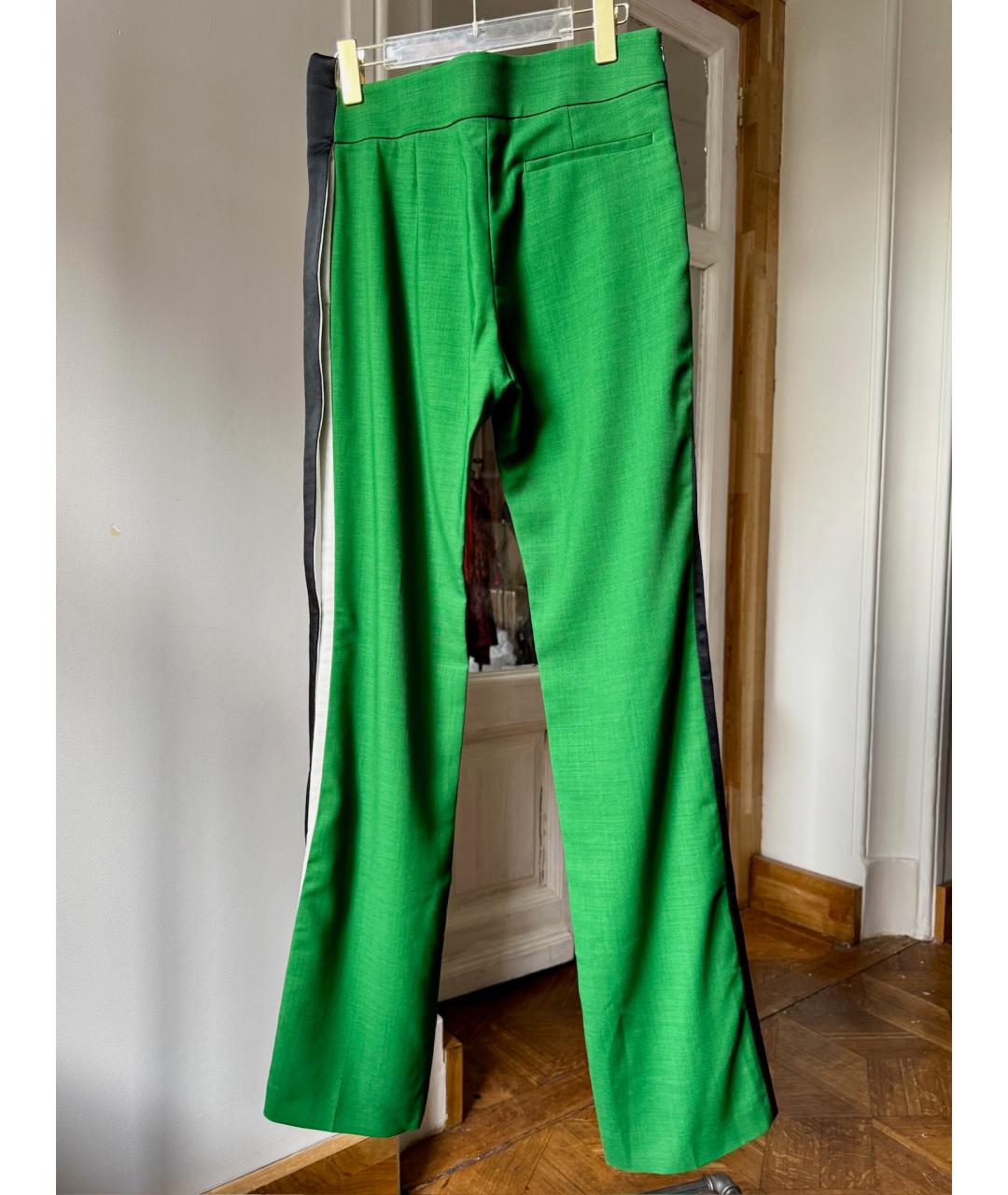 HAIDER ACKERMANN Зеленые прямые брюки, фото 2