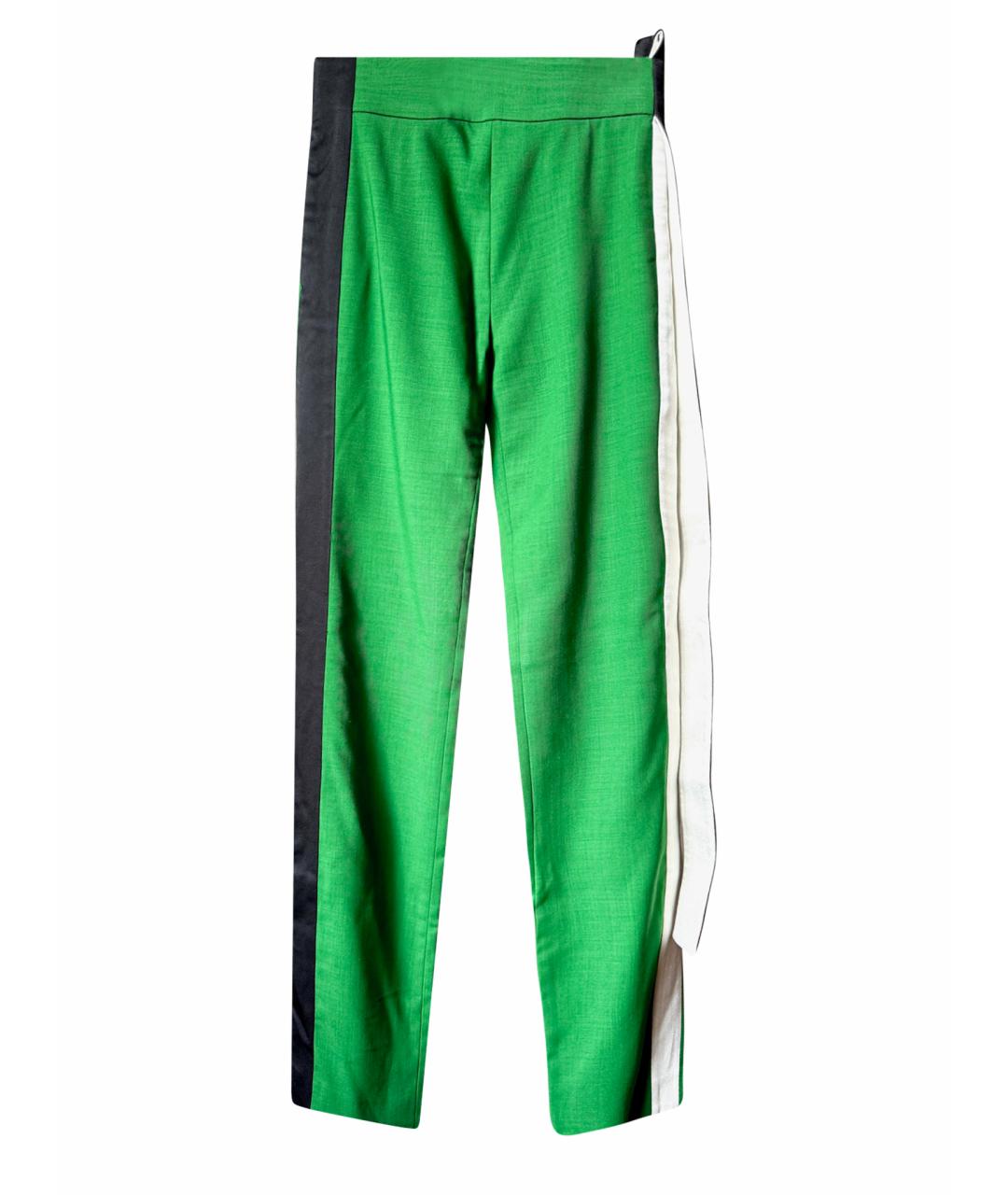 HAIDER ACKERMANN Зеленые прямые брюки, фото 1