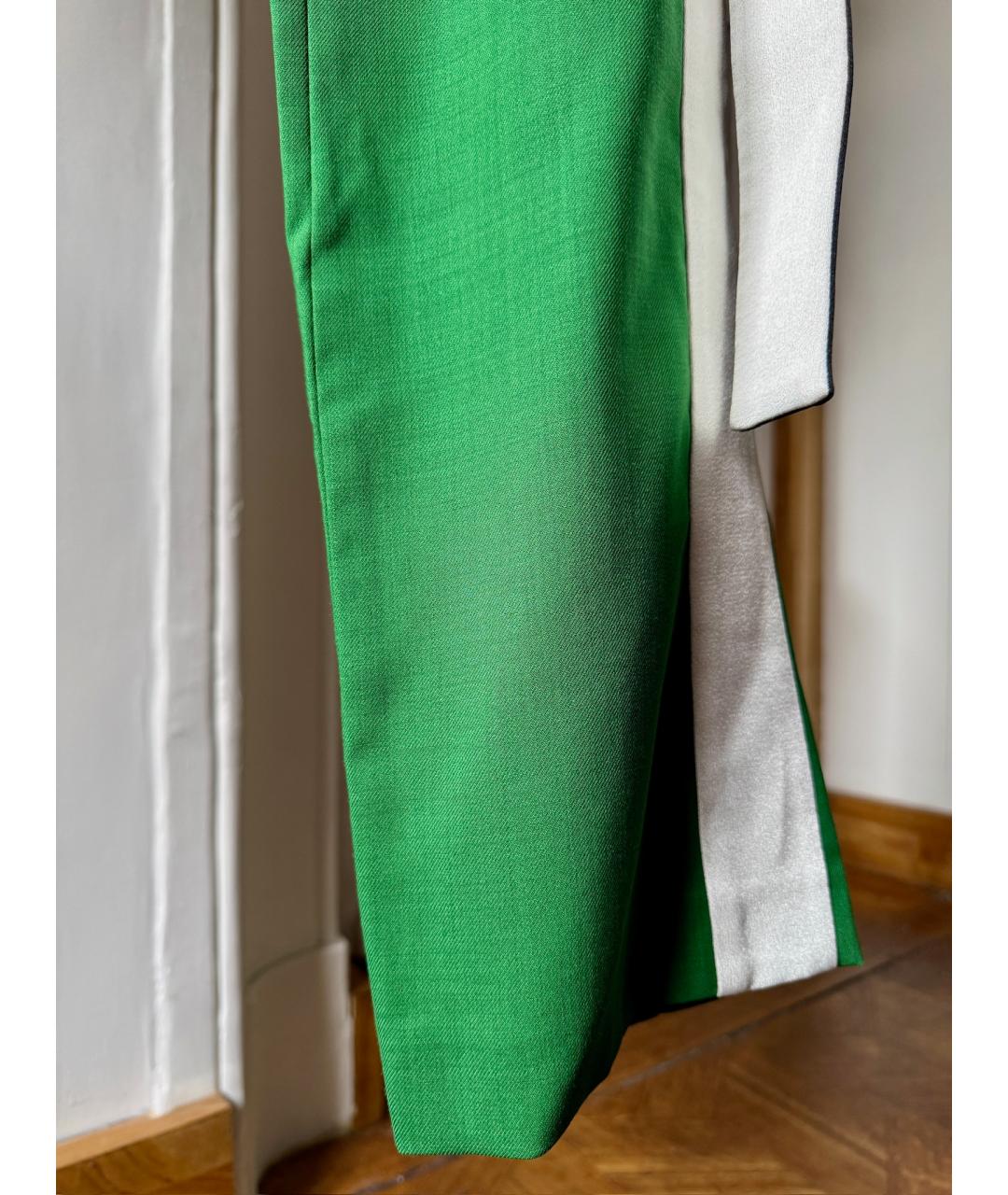 HAIDER ACKERMANN Зеленые прямые брюки, фото 4