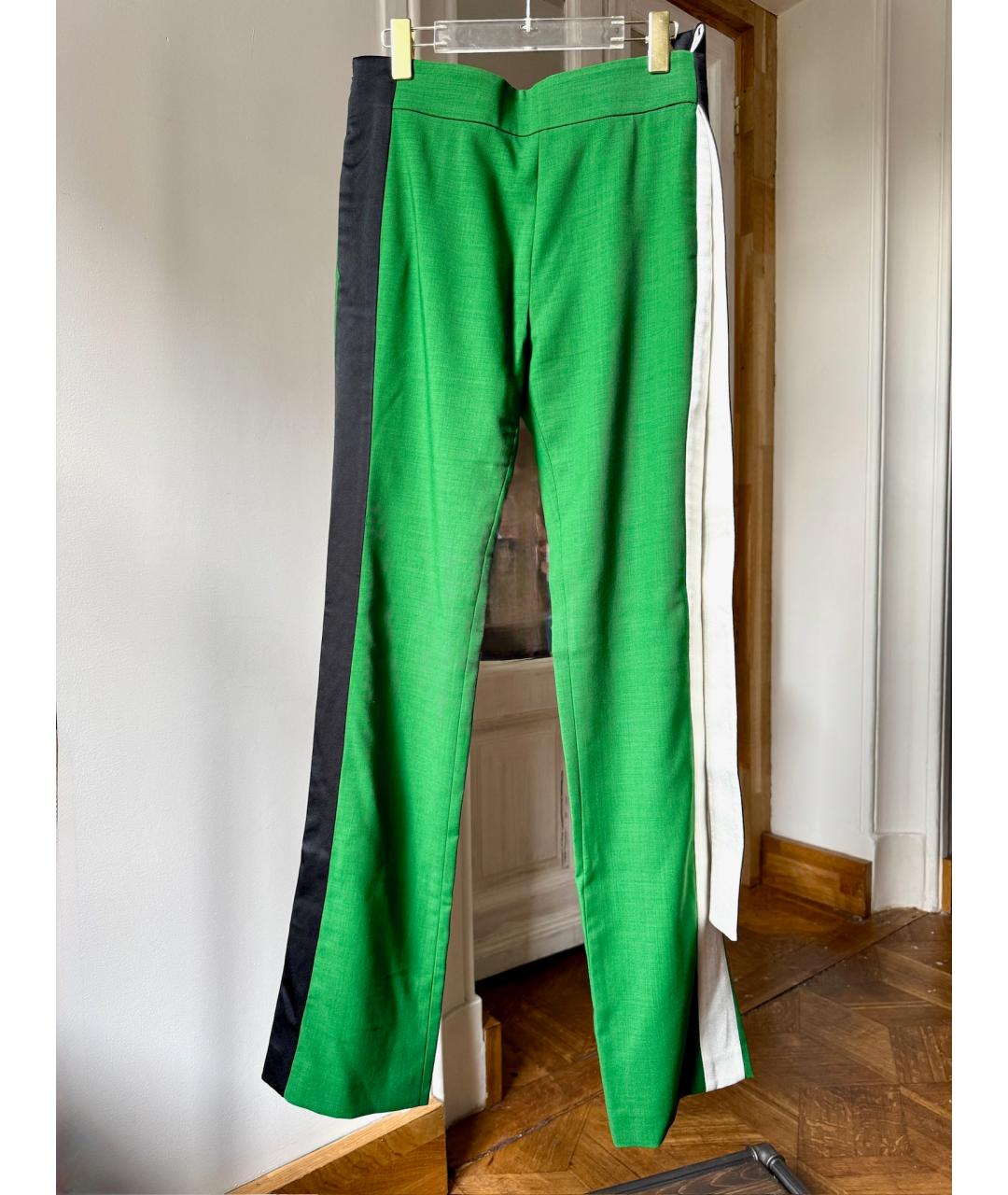 HAIDER ACKERMANN Зеленые прямые брюки, фото 7