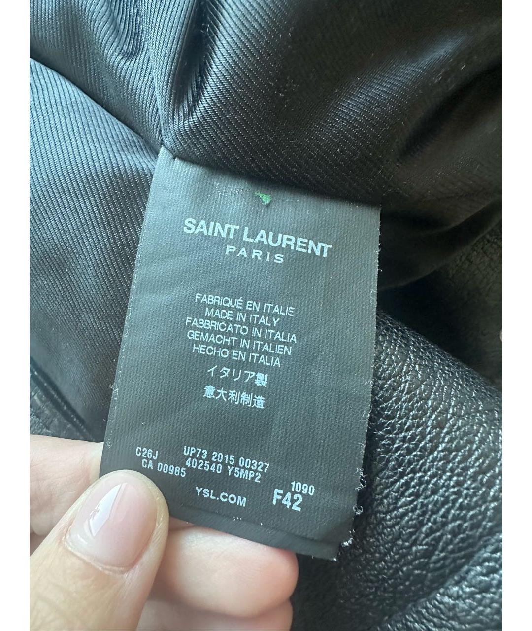 SAINT LAURENT Кожаная куртка, фото 6