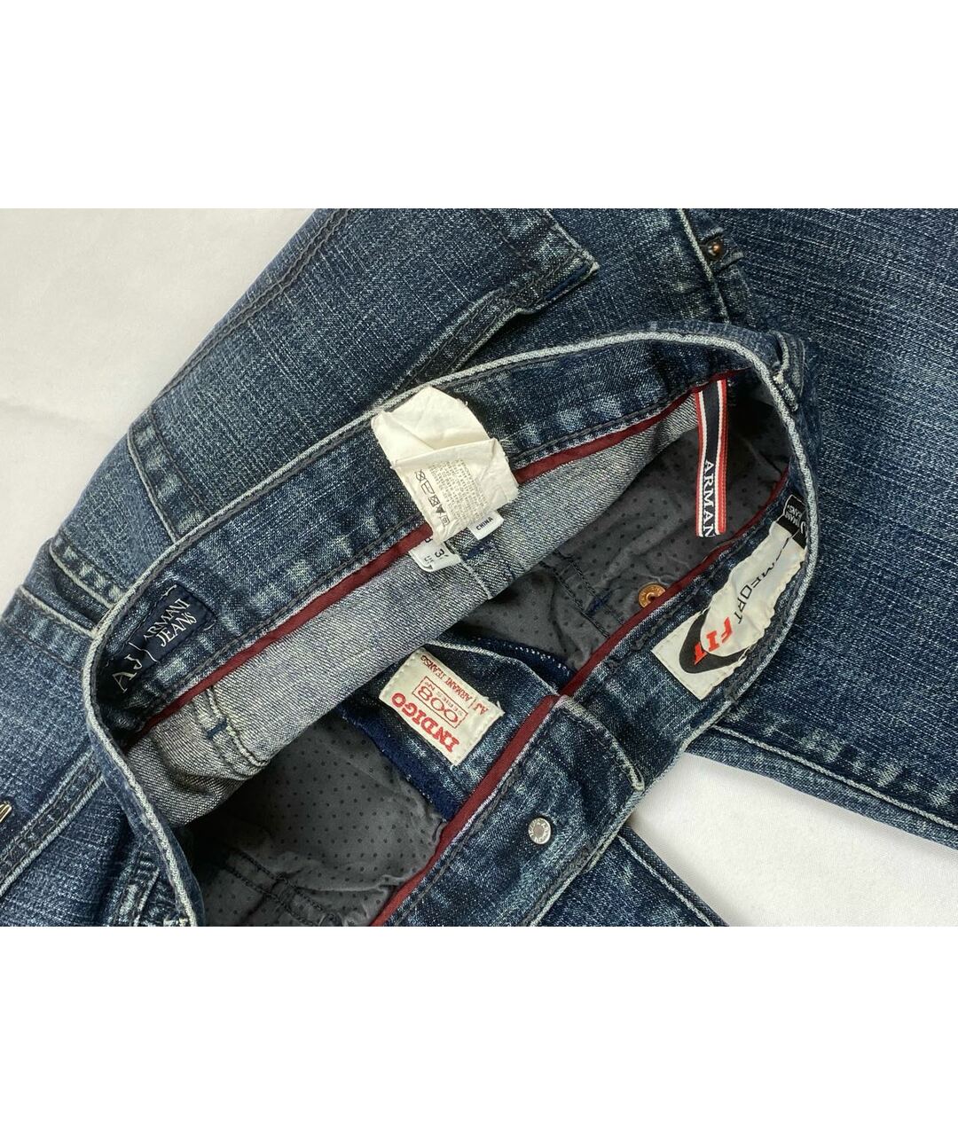 ARMANI JEANS Хлопковые прямые джинсы, фото 5