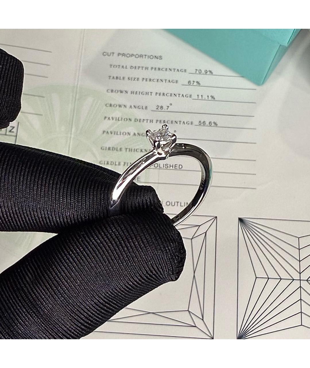 TIFFANY&CO Серебряное платиновое кольцо, фото 8