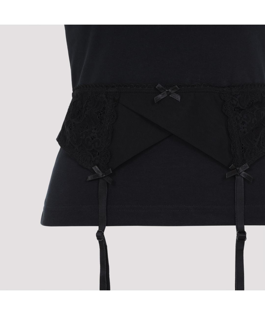 BALENCIAGA Черная хлопковая футболка, фото 4