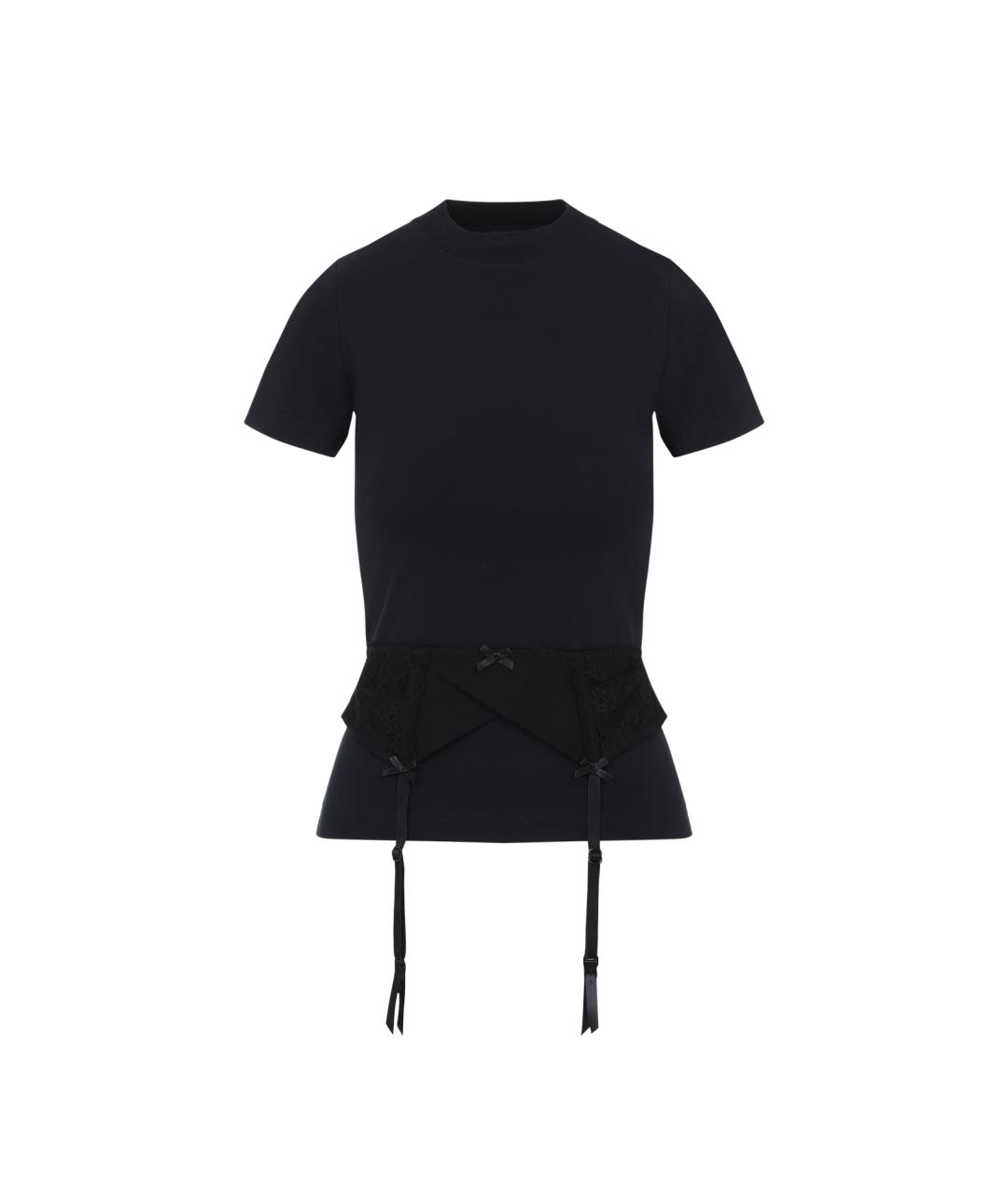 BALENCIAGA Черная хлопковая футболка, фото 1