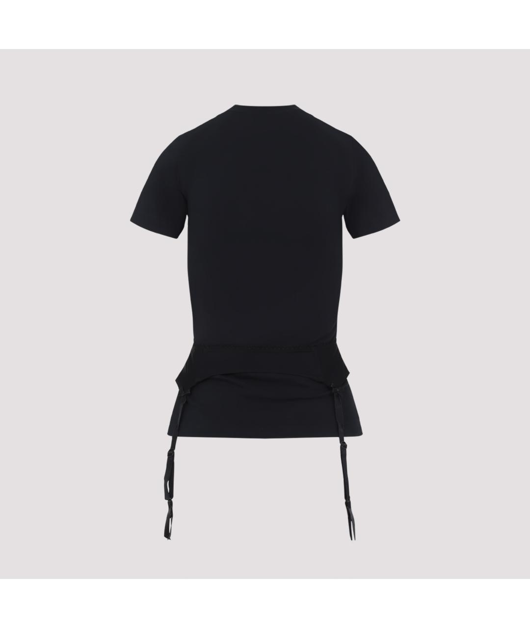 BALENCIAGA Черная хлопковая футболка, фото 3