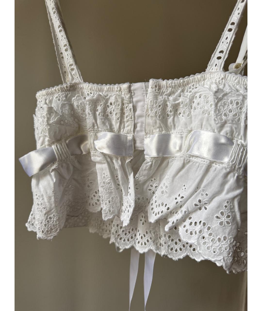DOLCE&GABBANA Белая хлопковая майка, фото 5
