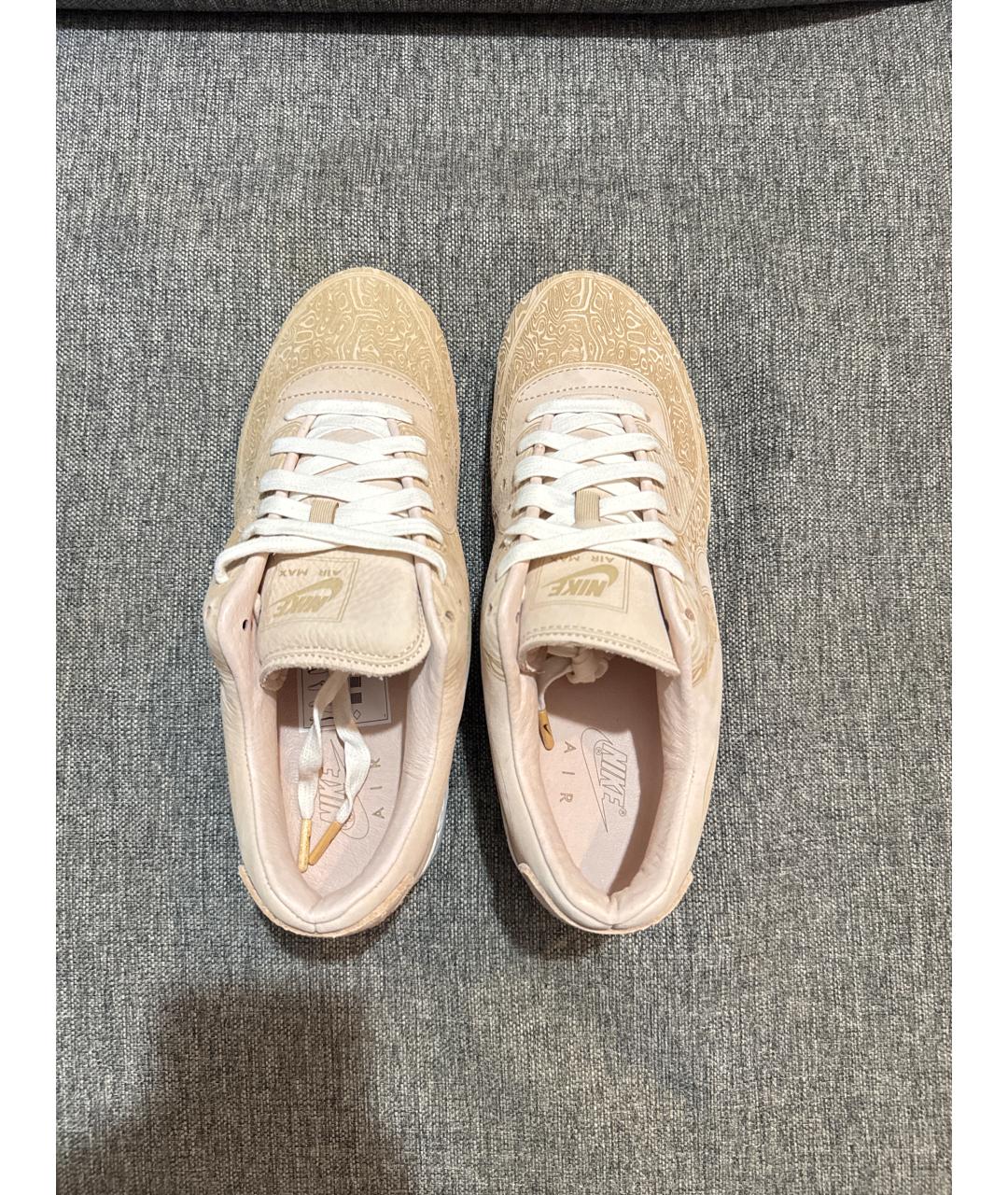 NIKE Бежевые замшевые низкие кроссовки / кеды, фото 3