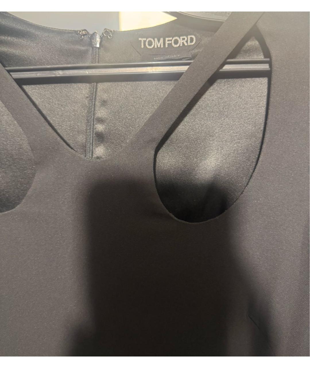 TOM FORD Черное шелковое вечернее платье, фото 4