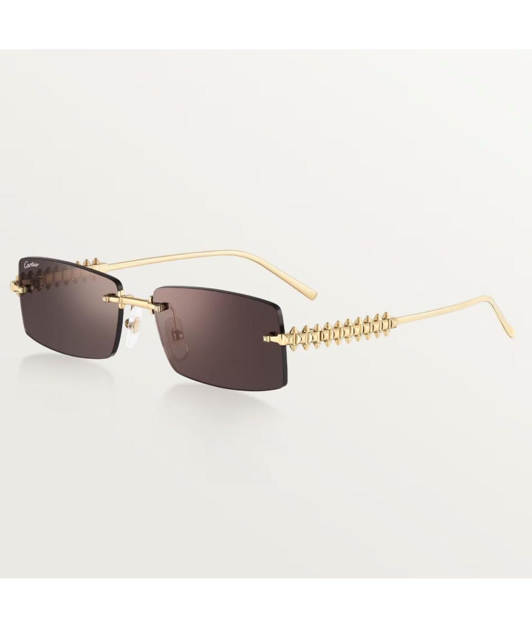 CARTIER Черные металлические солнцезащитные очки, фото 2