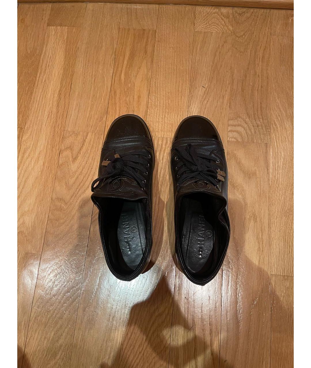 CHANEL Черные кожаные ботинки, фото 3