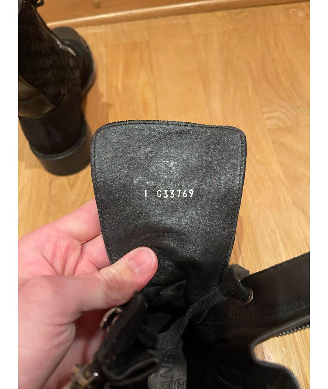 CHANEL Черные кожаные ботинки, фото 6