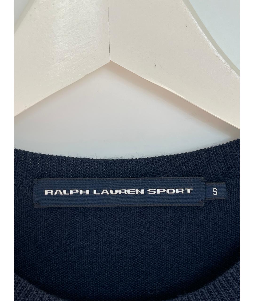 RALPH LAUREN Синее шерстяное повседневное платье, фото 3
