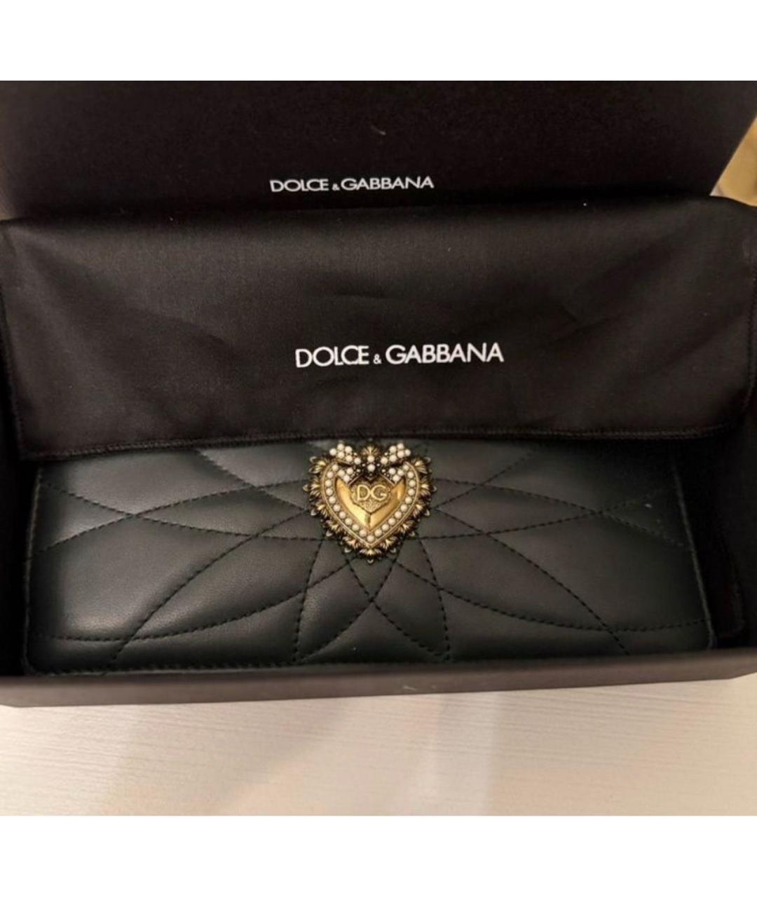 DOLCE&GABBANA Зеленый кожаный кошелек, фото 6