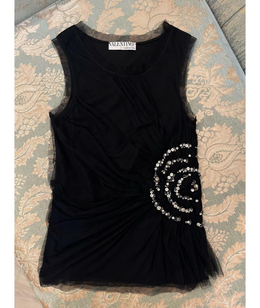 VALENTINO Черная хлопковая блузы, фото 8