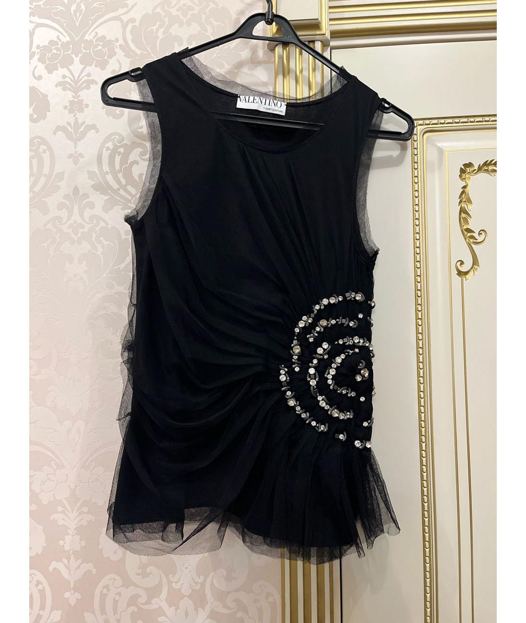 VALENTINO Черная хлопковая блузы, фото 6