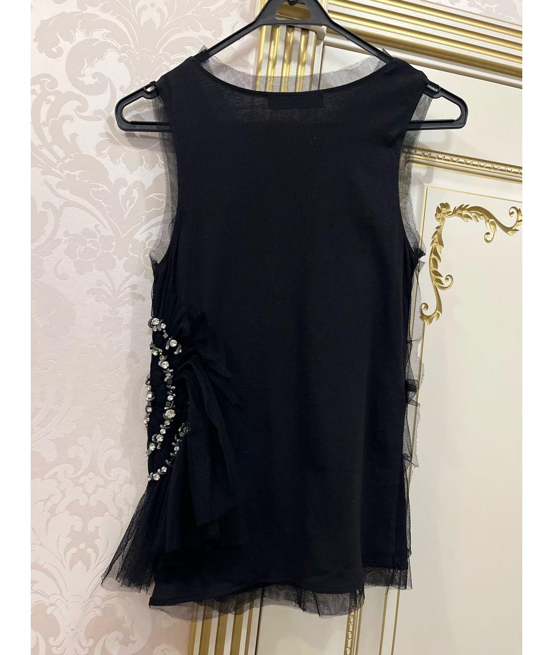 VALENTINO Черная хлопковая блузы, фото 7