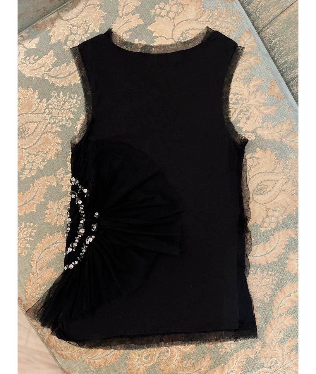 VALENTINO Черная хлопковая блузы, фото 2