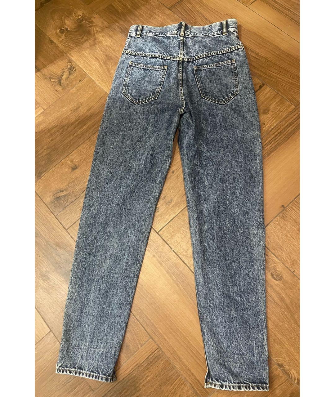 MAISON MARGIELA Синие хлопковые прямые джинсы, фото 2
