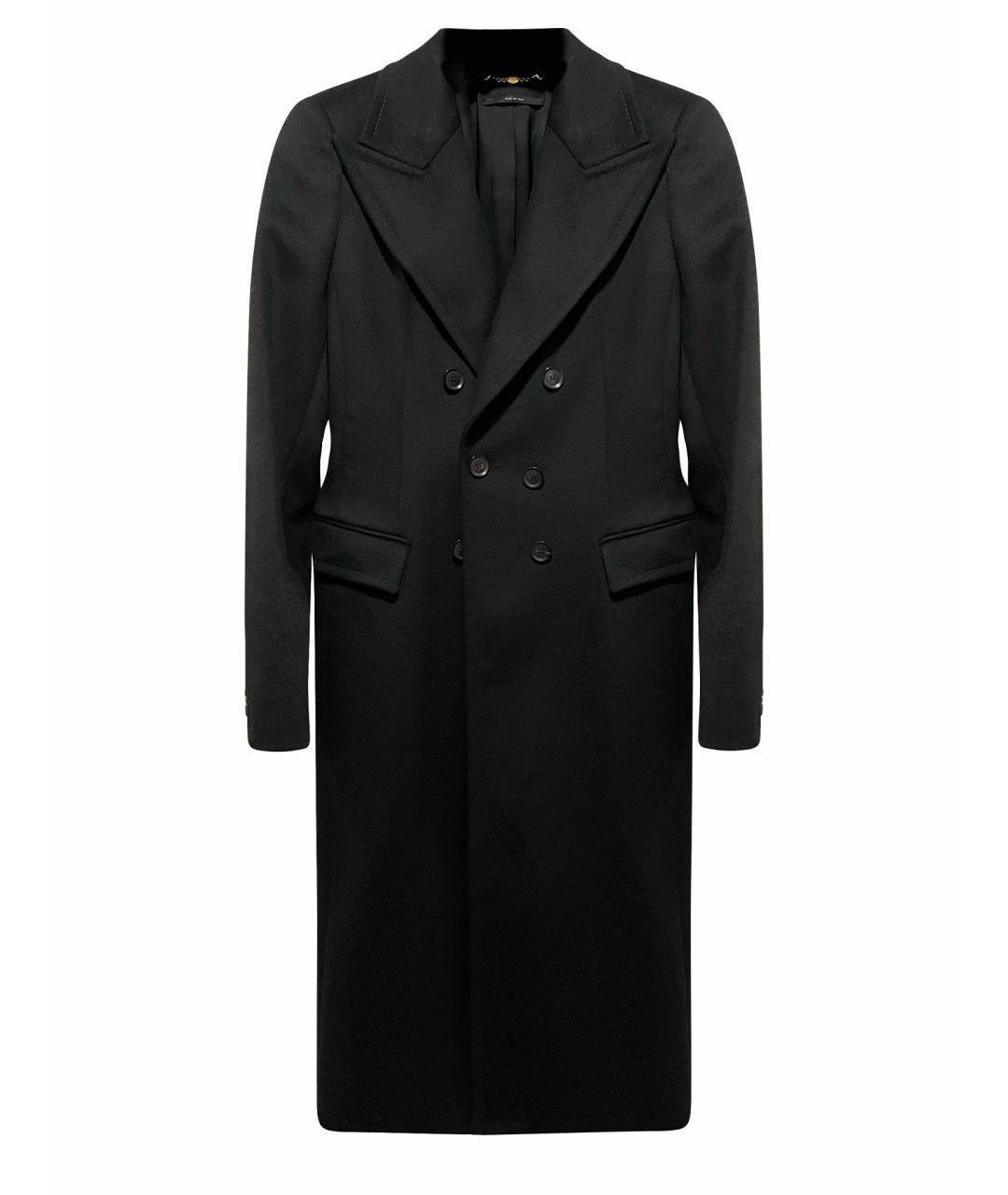 GUCCI Черное шерстяное пальто, фото 1
