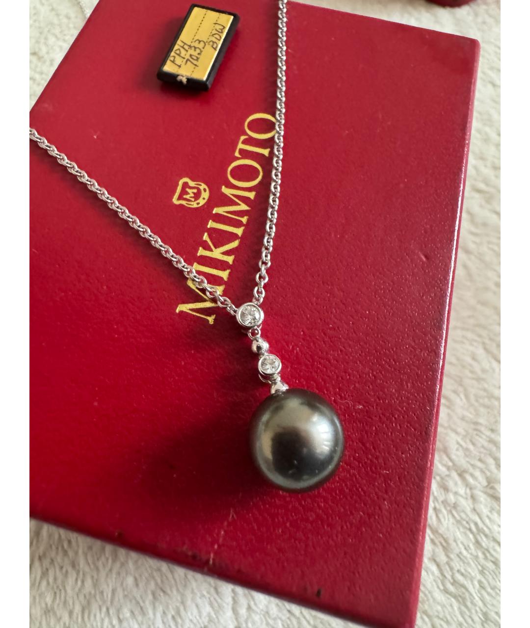 Mikimoto Черное колье из белого золота, фото 2