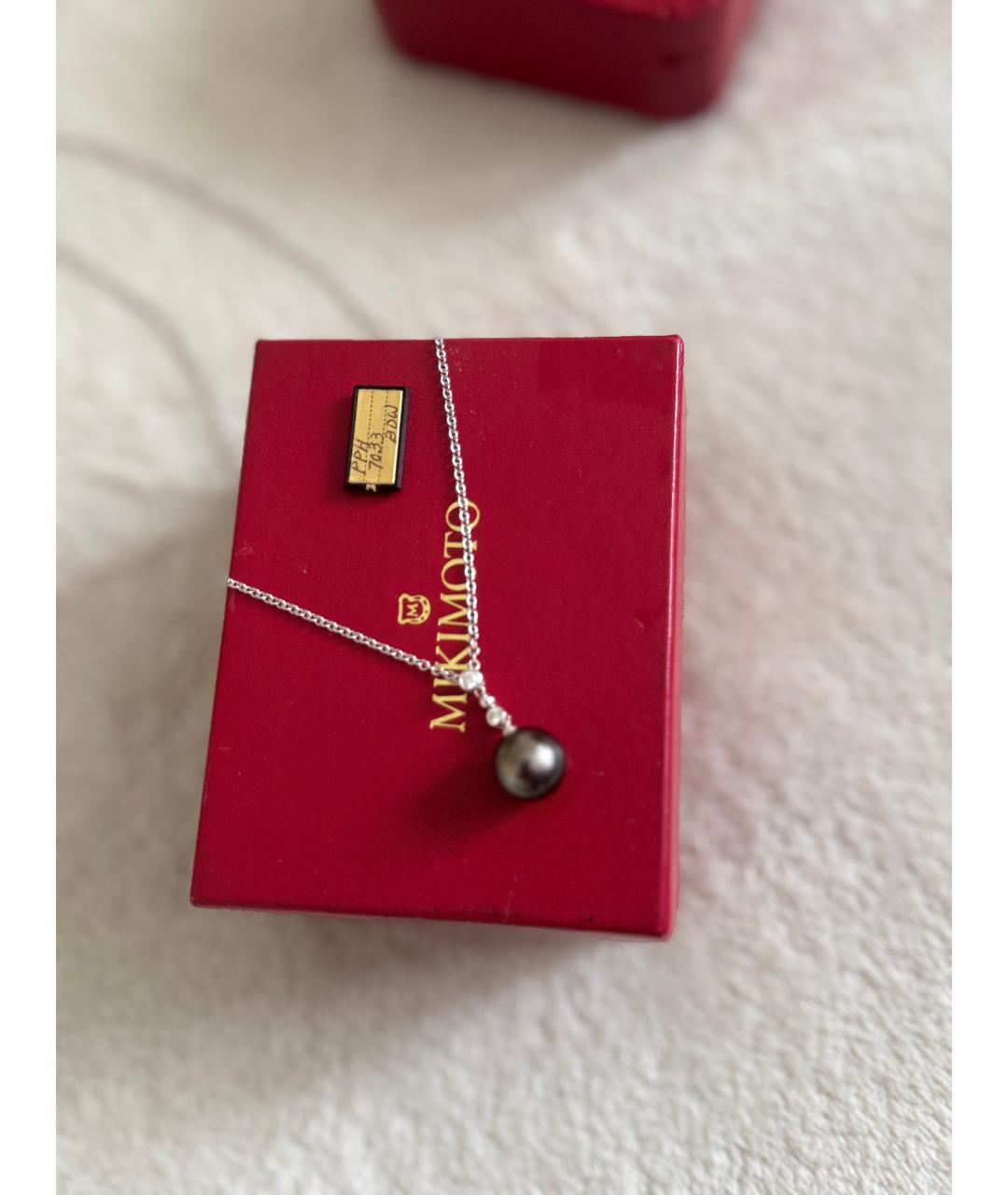 Mikimoto Черное колье из белого золота, фото 4
