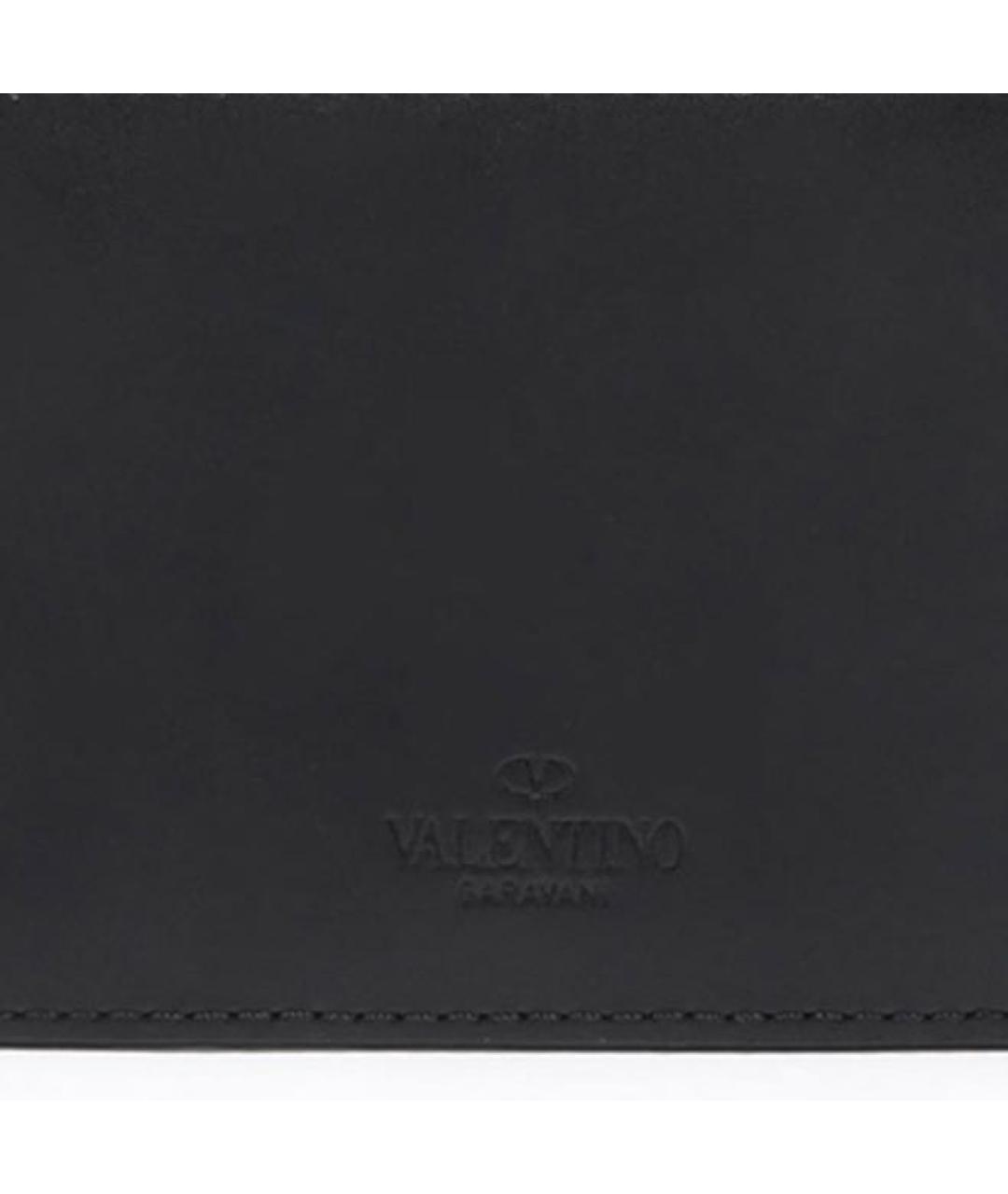 VALENTINO Черный кожаный кардхолдер, фото 2