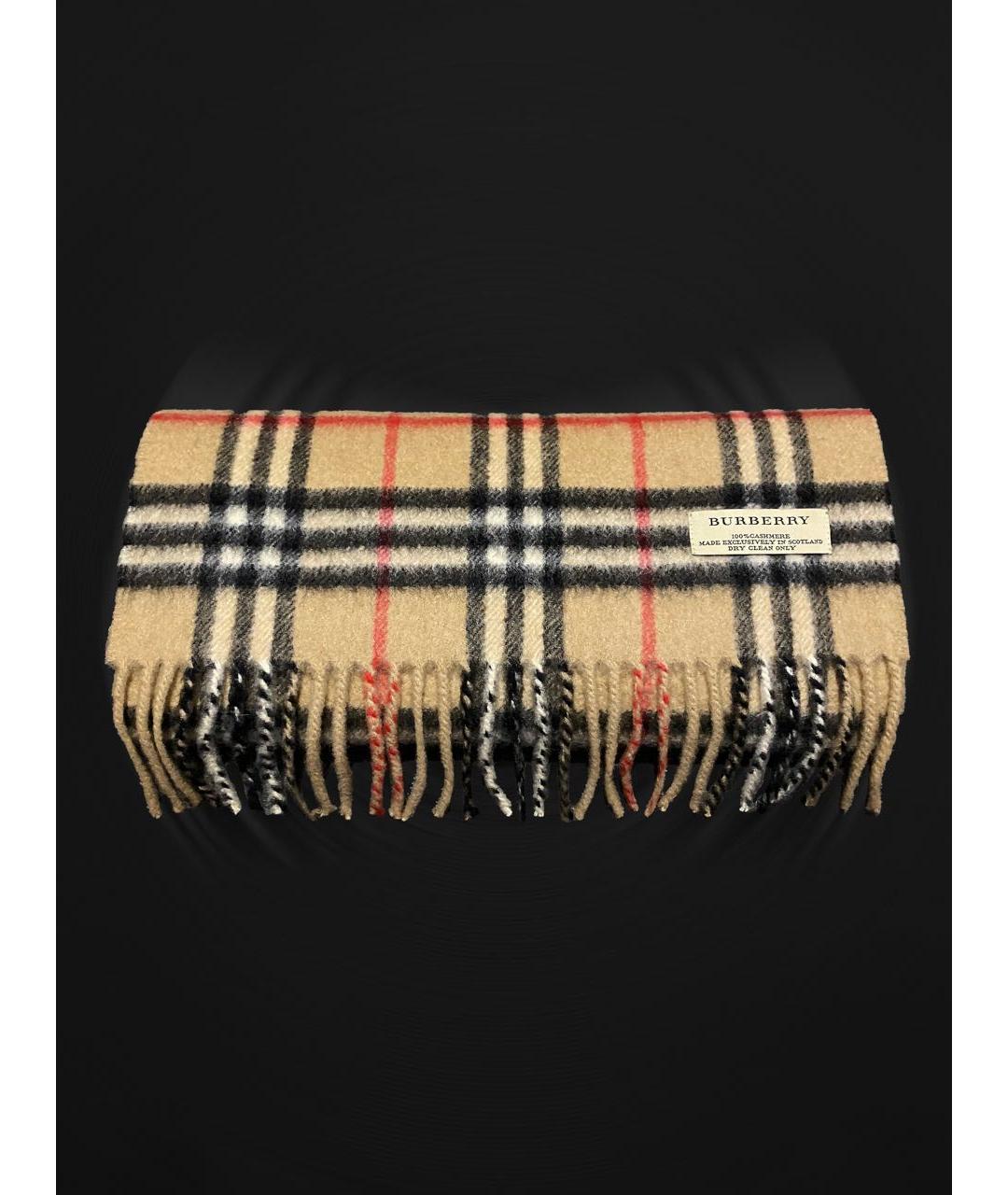 BURBERRY Бежевый кашемировый шарф, фото 2