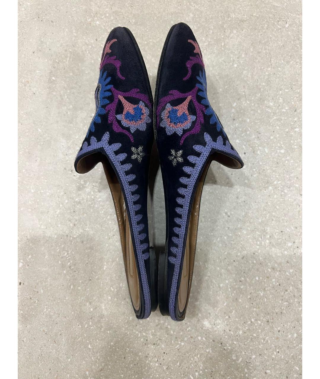 AQUAZZURA Синие замшевые сабо, фото 4