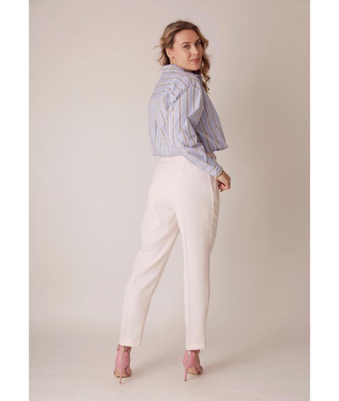 PINKO Розовые полиэстеровые прямые брюки, фото 8