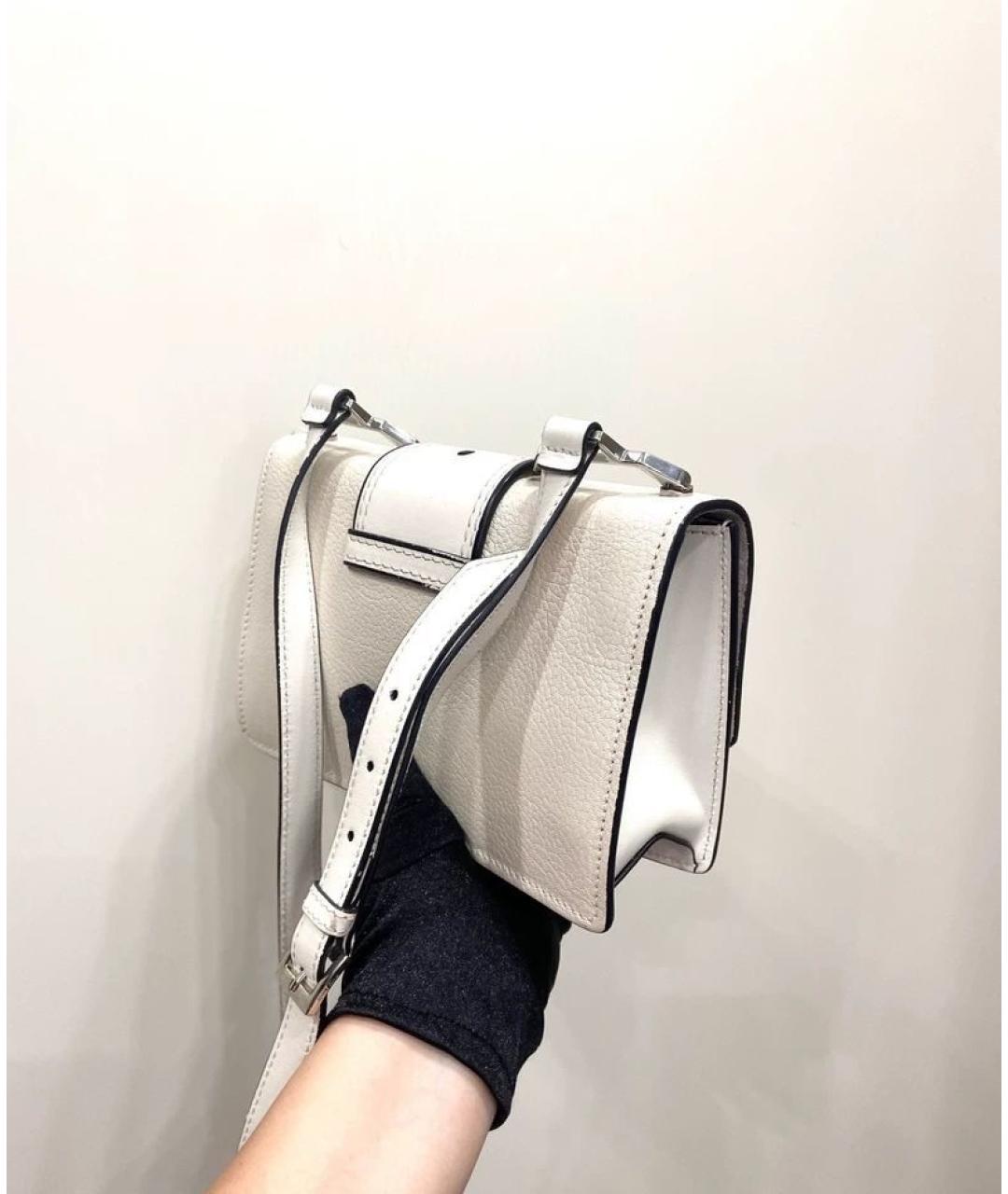MIU MIU Белая кожаная сумка через плечо, фото 3