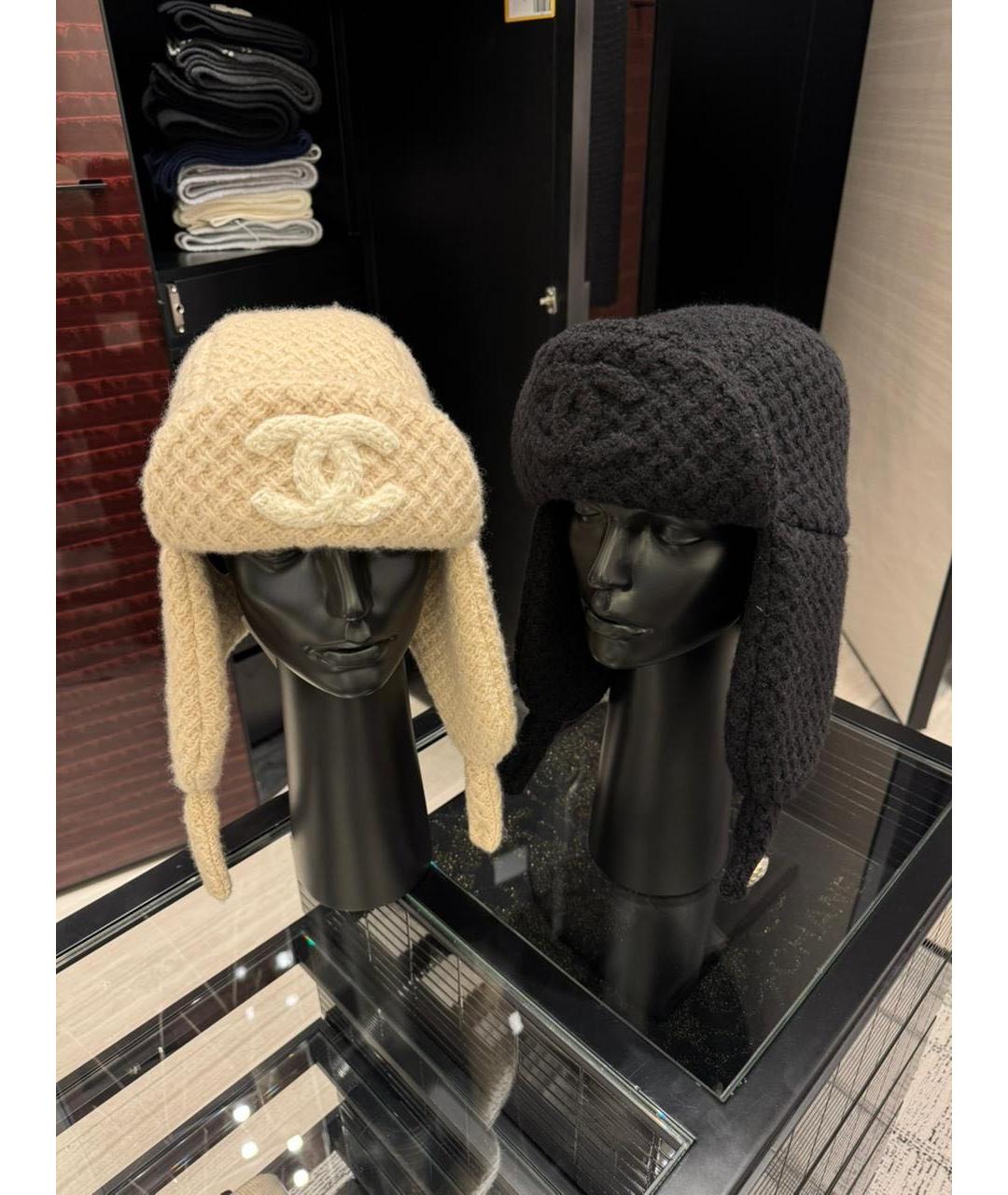 CHANEL Бежевая шапка, фото 3