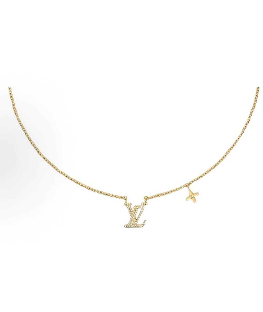 LOUIS VUITTON Золотое металлическое колье, фото 3