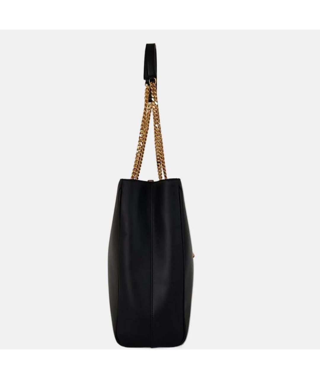 SAINT LAURENT Черная кожаная сумка тоут, фото 3