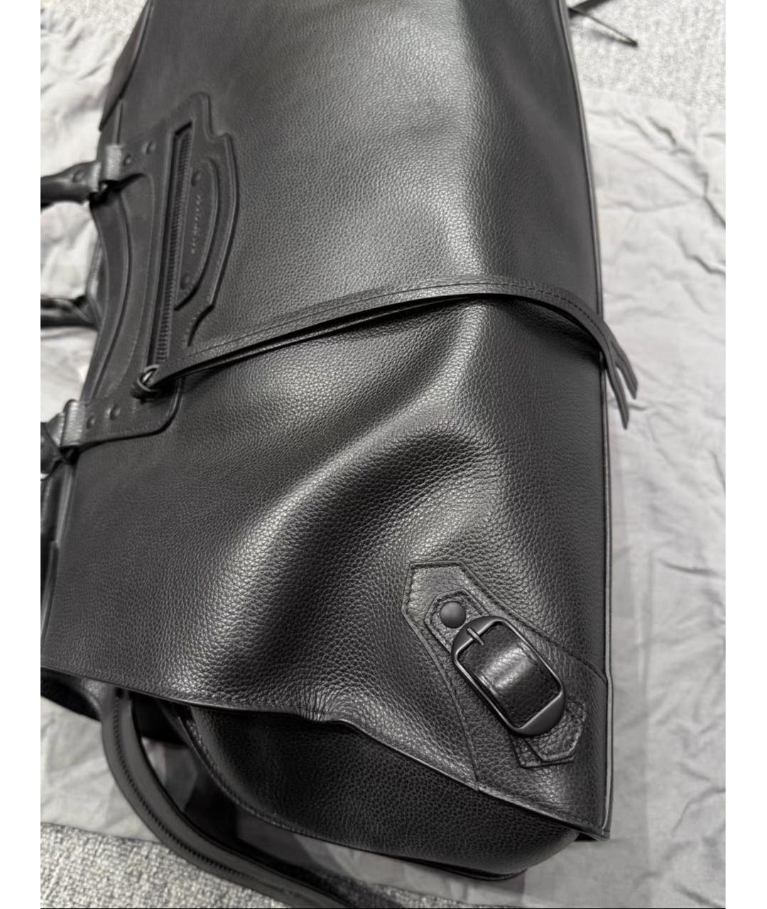 BALENCIAGA Черная кожаная сумка с короткими ручками, фото 7