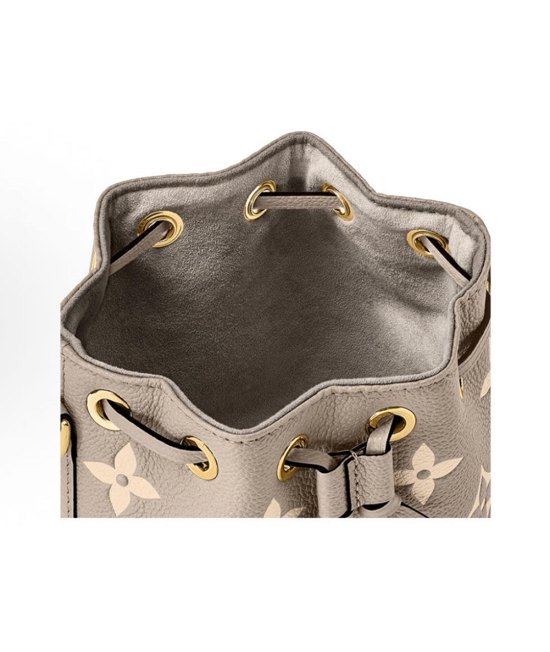 LOUIS VUITTON Бежевая кожаная сумка через плечо, фото 4