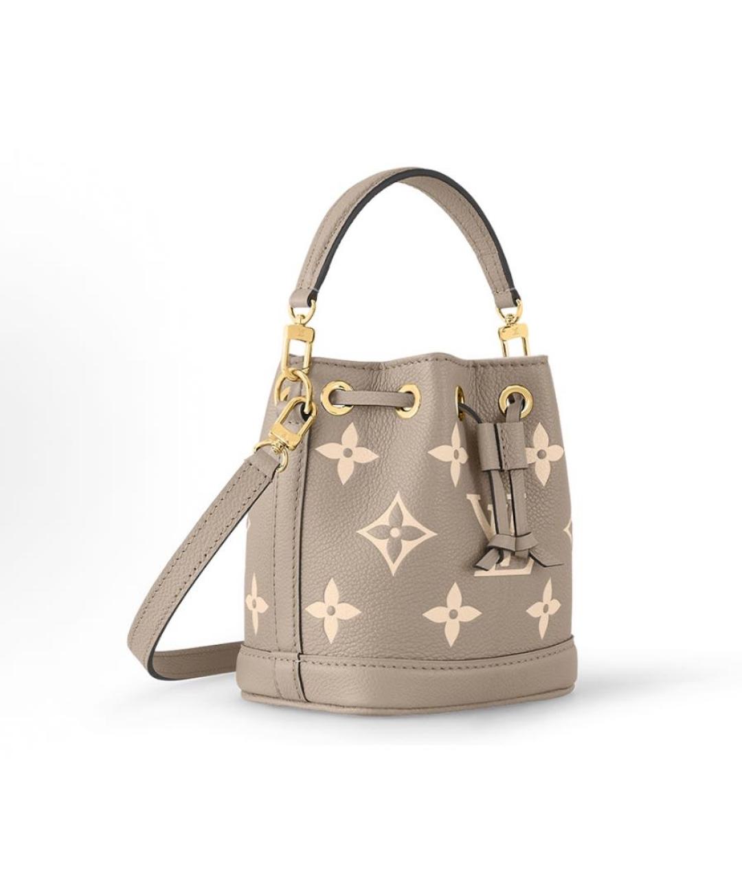 LOUIS VUITTON Бежевая кожаная сумка через плечо, фото 2
